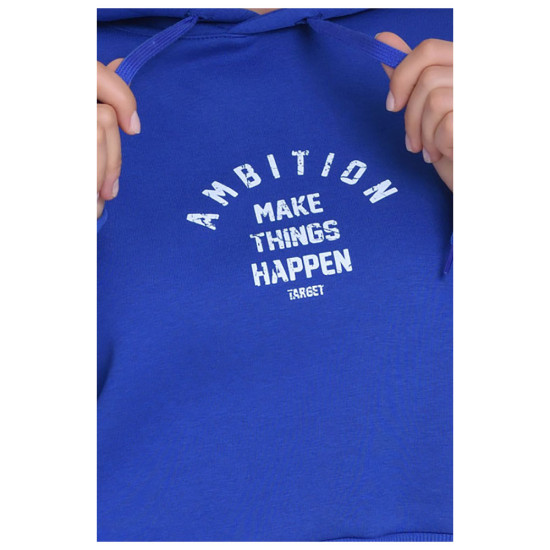 Target Γυναικείο φούτερ Cropped Hoodie Fleece "Ambition"
